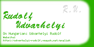 rudolf udvarhelyi business card